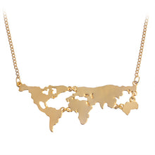 Stunning World Map Pendant Necklace