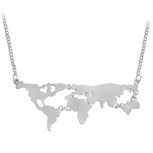 Stunning World Map Pendant Necklace