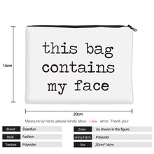 Deanfun Cosmetic Bags 3D Printed Letter Simple Women Makeup Organizer Travelling 85001