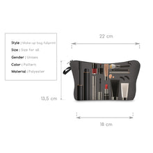 Deanfun Cosmetic Bag  New Fashion Black 3D Printed Zipper Polyester Travel Organizer Necessary Women's Makeup 50752