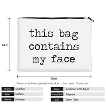 Deanfun Cosmetic Bags 3D Printed Letter Simple Women Makeup Organizer Travelling 85001