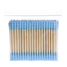 Bamboo Soft Cotton Swabs for Acne in Blue (100 ct)