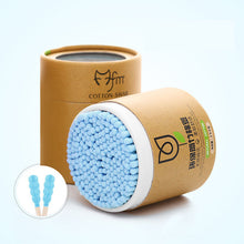 Bamboo Soft Cotton Swabs for Acne in Blue (200 ct)