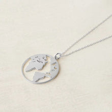 Globe World Map Pendant Necklace